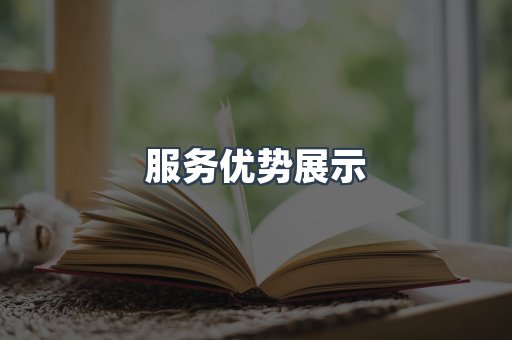 服务优势展示
